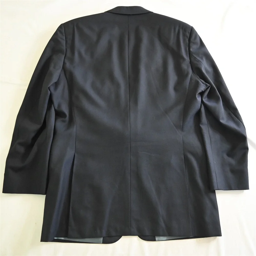 Hugo Boss 44L Navy Hopsack Pasolini US Guabello‎ Wool Sport Coat Jacket Suit